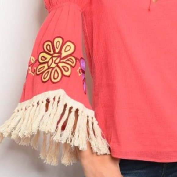 BOHO BELL SLEEVE TOP - Picture 3 of 3